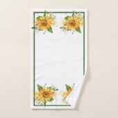 Zonnebloem en herfst van de libellen bad handdoek (Handdoek)
