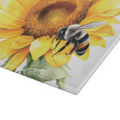 Zonnebloem en hommel snijplank (Hoek)