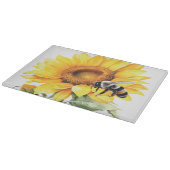 Zonnebloem en hommel snijplank (Hoek)