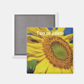 Zonnebloem en insect gast gepersonaliseerd magneet (Voorkant / Achterkant)