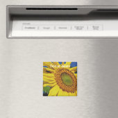 Zonnebloem en insect gast gepersonaliseerd magneet (Insitu (Vaatwasser))