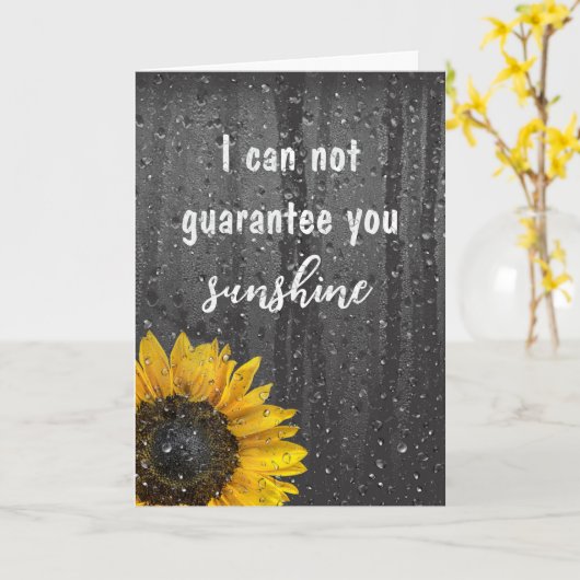 Zonnebloem en Jubileum voor regenwonden Kaart (Gele Bloem)