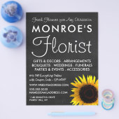 Zonnebloem en kalkbord, bloembakkerij flyer (Enkel)