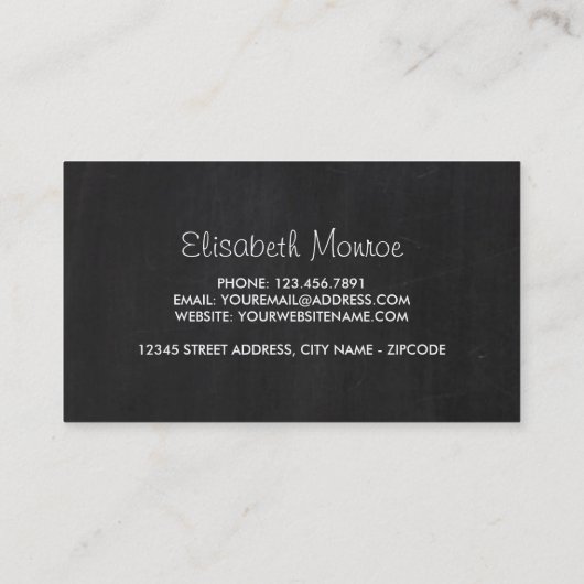 Zonnebloem en karton, bloembakkerij visitekaartje (Achterkant)