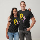 Zonnebloem en Kat met Katten T-shirt (Unisex)