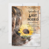 Zonnebloem en laarzen Laatste Rodeo Bachelorette P Kaart (Voorkant)