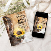 Zonnebloem en laarzen Laatste Rodeo Bachelorette P Kaart