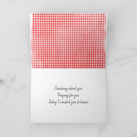 Zonnebloem en Ladybug op Gingham Kaart (Binnen)