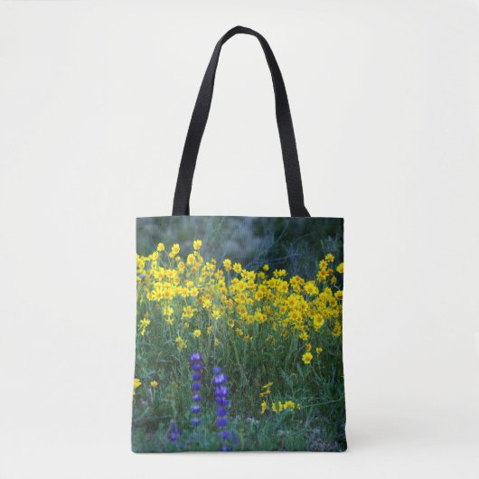 Zonnebloem en lavender tote bag (Voorkant)