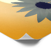Zonnebloem en libel minimalistische kunst poster (Hoek)