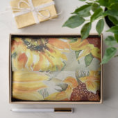 Zonnebloem en Libel Serie Ontwerp 4 Tissuepapier (Geschenk)