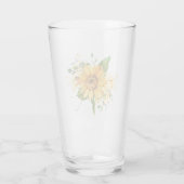 Zonnebloem en libel spat vallen  glas (Achterkant)