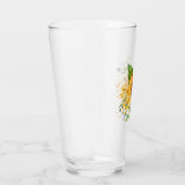 Zonnebloem en libel spat vallen  glas (Rechts)