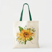 Zonnebloem en libel spat vallen  tote bag (Voorkant)