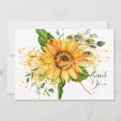 Zonnebloem en libel spatten Thanksgiving Kaart (Voorkant)