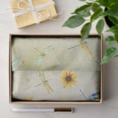 Zonnebloem en Libelle Serie Design 6 Tissuepapier (Geschenk)