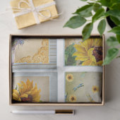 Zonnebloem en Libelle Serie Ontwerp 11 Tissuepapier (Geschenk)