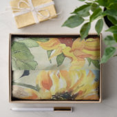 Zonnebloem en Libelle Serie Ontwerp 3 Tissuepapier (Geschenk)