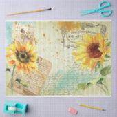 Zonnebloem en Libelle Serie Ontwerp 3 Tissuepapier (Craft)