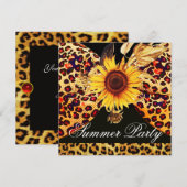 ZONNEBLOEM EN LUIERDAS PATIËNTJE ZOMER TUIN FEESTJ KAART (Voorkant / Achterkant)
