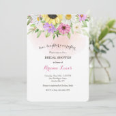 Zonnebloem en Madeliefjes Uitnodiging (Staand voorkant)