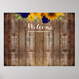 Zonnebloem en marinesurft Rozen Weddenschappen Poster