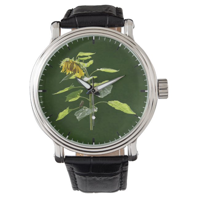 Zonnebloem en Mus Horloge (Voorkant)