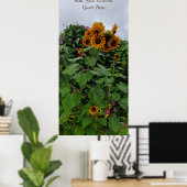 Zonnebloem en ochtendglorische fotografie Voeg Cit Poster (Thuiskantoor)