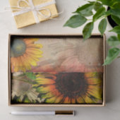  zonnebloem en ontkoppeling van de rij tissuepapier (Geschenk)