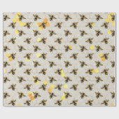 Zonnebloem en ontwerp van de Bee-reeks Tien Cadeaupapier (Vlak)