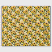 Zonnebloem en ontwerp zeven van de Bee-reeks Cadeaupapier (Vlak)