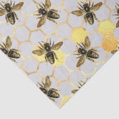 Zonnebloem en ontwerp zeven van de Bee-reeks Tissuepapier (Detail)