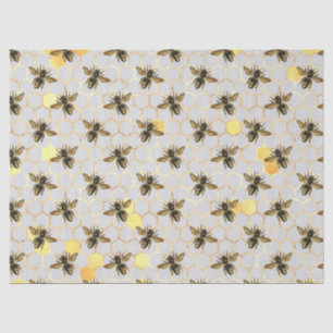 Zonnebloem en ontwerp zeven van de Bee-reeks Tissuepapier