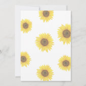 Zonnebloem en Pompoen Herfst Baby Shower Uitnodigi Kaart (Achterkant)