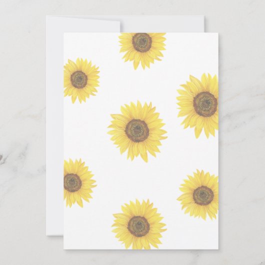 Zonnebloem en Pompoen Herfst Baby Shower Uitnodigi Kaart (Achterkant)