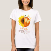  Zonnebloem en Pompoen Herfst T-Shirt (Voorkant)