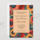 Zonnebloem en Poppy Reverie Kaart (Voorkant)