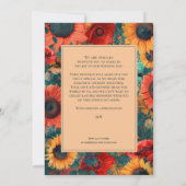 Zonnebloem en Poppy Reverie Kaart (Achterkant)