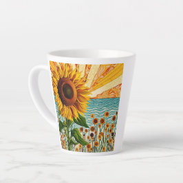 Zonnebloem en Quote Latte Mok