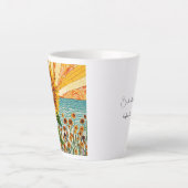 Zonnebloem en Quote Latte Mok (Voorkant)