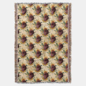 Zonnebloem en Ranunculus Deken (Voorkant Verticaal)