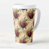 Zonnebloem en Ranunculus Latte Mok (Rechterhoek)