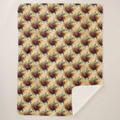 Zonnebloem en Ranunculus Sherpa Deken (Voorkant)