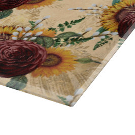 Zonnebloem en Ranunculus Snijplank