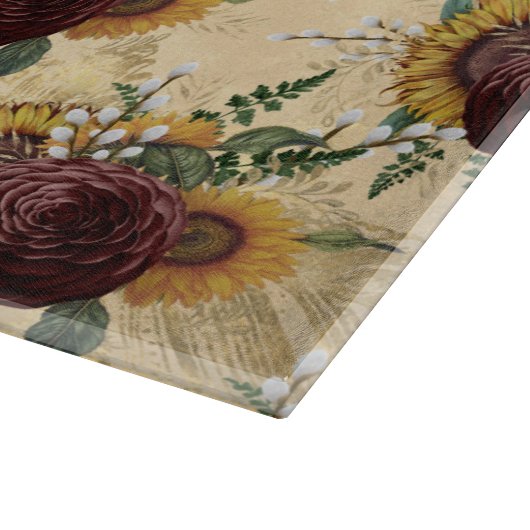 Zonnebloem en Ranunculus Snijplank (Hoek)