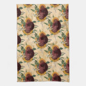 Zonnebloem en Ranunculus Theedoek (Verticaal)