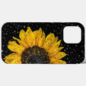 Zonnebloem en regendruppels Case-Mate iPhone case (Achterkant (horizontaal))
