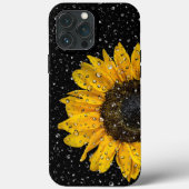 Zonnebloem en regendruppels Case-Mate iPhone case (Achterkant)