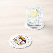 Zonnebloem en Roos Bewaar de datum Kartonnen Onderzetters (Insitu)