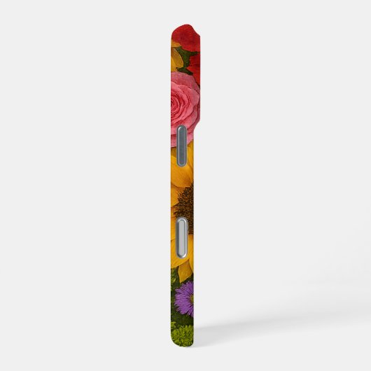 Zonnebloem en Roos iPhone Case iPhone Hoesje (Rechterkant)